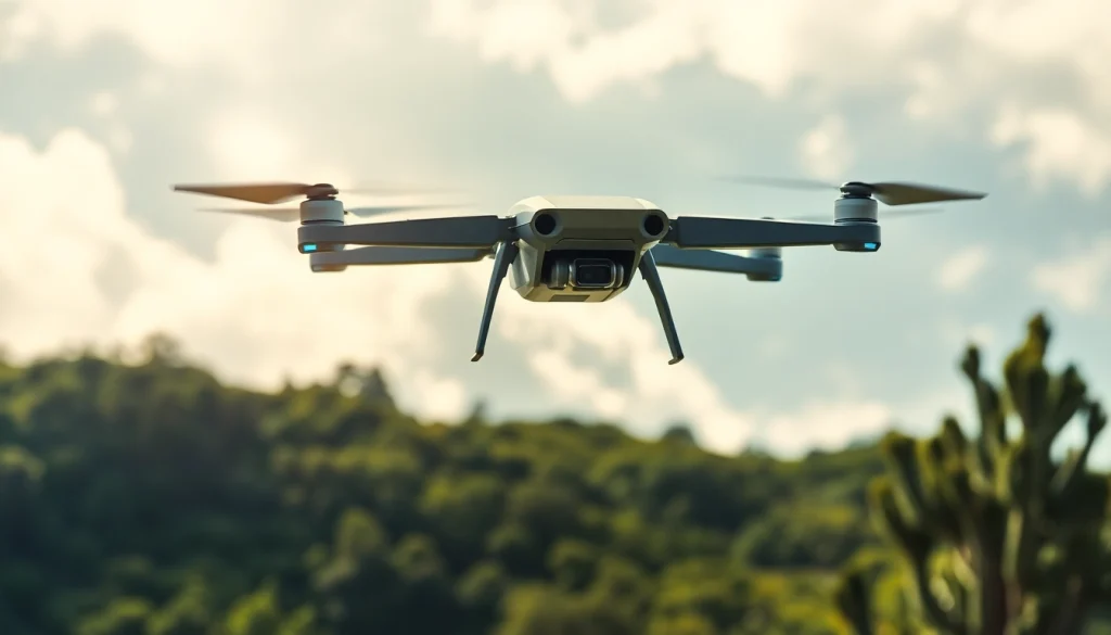 F168 drone showcasing dual HD cameras soaring above a lush landscape.