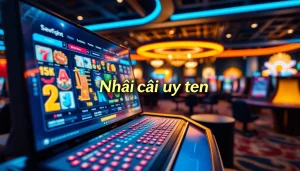 Explore a vibrant digital casino scene showcasing Nhà cái uy tín with modern game interfaces and exciting visuals.