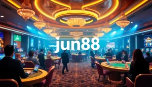 Experience excitement at jun88's vibrant online casino atmosphere.