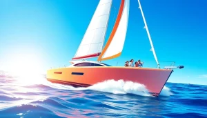 J88 sailboat gliding over the ocean, showcasing family fun and performance.